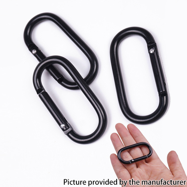 Outdoor Sports Aluminium Alloy Glossy Safety Buckle Keychain with Lock Climbing Button for Camping Hiking