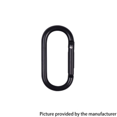 Outdoor Sports Aluminium Alloy Glossy Safety Buckle Keychain with Lock Climbing Button for Camping Hiking