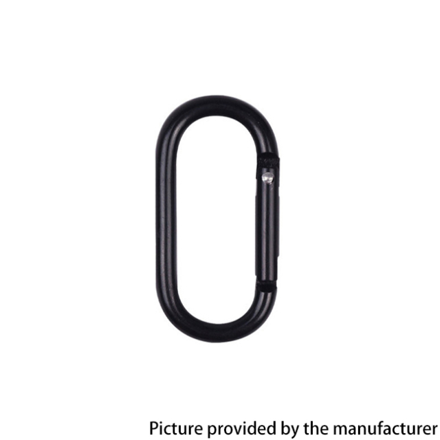 Outdoor Sports Aluminium Alloy Glossy Safety Buckle Keychain with Lock Climbing Button for Camping Hiking