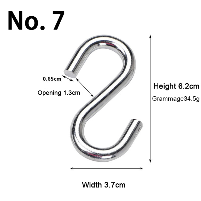 Outdoor Hammock Hooks Strong Load-Bearing S Rocker Hooks Multifunctional Accessory