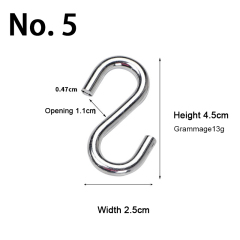 Outdoor Hammock Hooks Strong Load-Bearing S Rocker Hooks Multifunctional Accessory