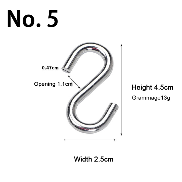 Outdoor Hammock Hooks Strong Load-Bearing S Rocker Hooks Multifunctional Accessory