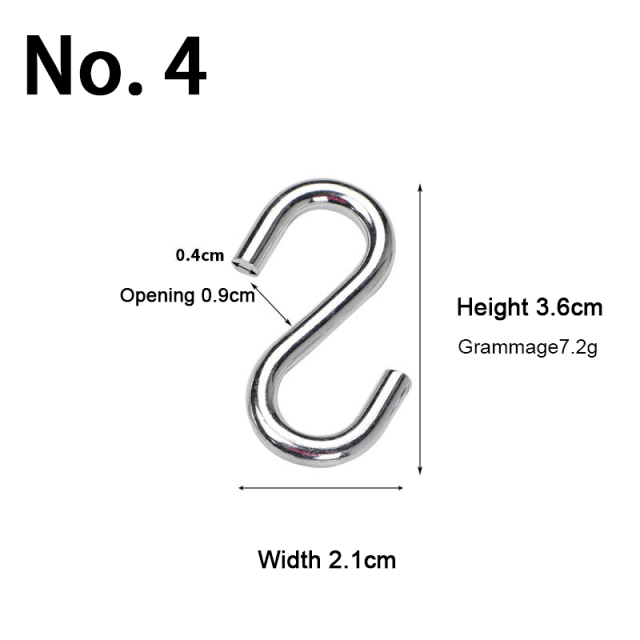 Outdoor Hammock Hooks Strong Load-Bearing S Rocker Hooks Multifunctional Accessory