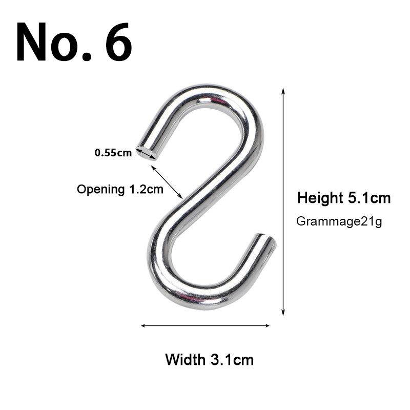 Outdoor Hammock Hooks Strong Load-Bearing S Rocker Hooks Multifunctional Accessory