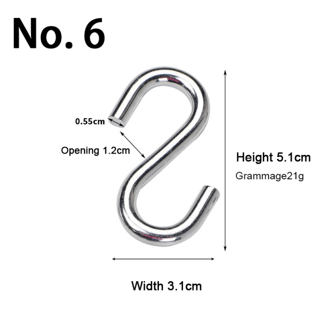 Outdoor Hammock Hooks Strong Load-Bearing S Rocker Hooks Multifunctional Accessory