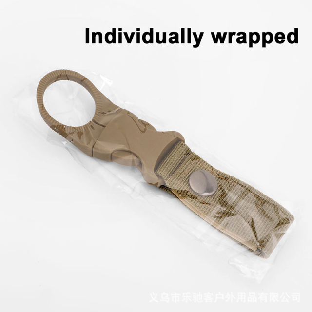 Double Webbing Buckle Hook Water Bottle Holder for Outdoor Camping  Security Escape Supplies Carabiner Belt Clip