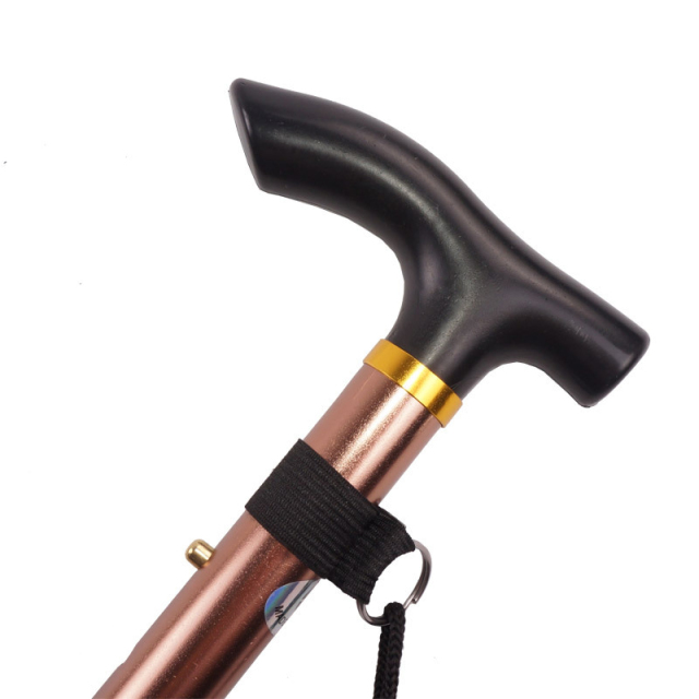 5 Section Outdoor Fold Trekking Stick for Hiking Camping Mountaineering Walking Stick Elderly Telescopic