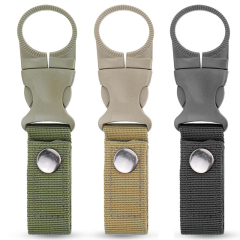 Double Webbing Buckle Hook Water Bottle Holder for Outdoor Camping  Security Escape Supplies Carabiner Belt Clip