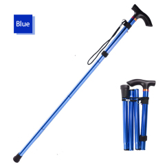 5 Section Outdoor Fold Trekking Stick for Hiking Camping Mountaineering Walking Stick Elderly Telescopic
