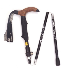 NECASIL 5 Section Outdoor Fold Trekking Stick for Hiking Camping Mountaineering Walking Stick Elderly Telescopic
