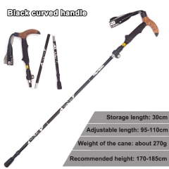 NECASIL 5 Section Outdoor Fold Trekking Stick for Hiking Camping Mountaineering Walking Stick Elderly Telescopic