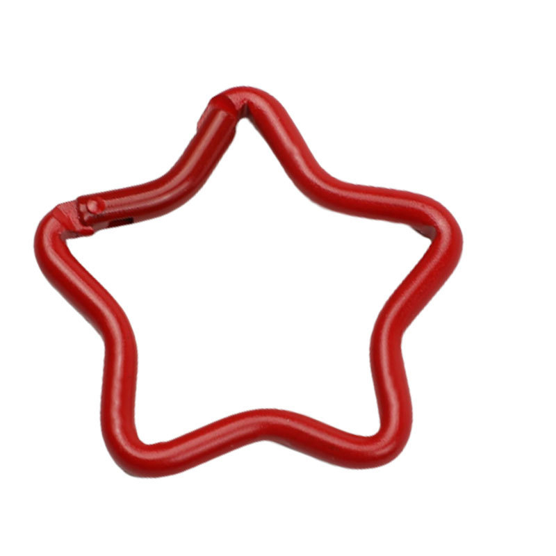 Outdoor Sports Aluminium Alloy Star Safety Buckle Keychain  Climbing Button for Camping Hiking