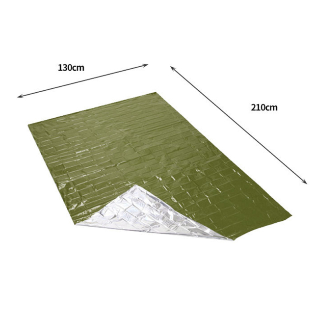 PE + Aluminium Foil Emergency Rescue Blanket Outdoor Waterproof Keep Warm Survival Blanket Insulation Sunscreen Blanket 130*210CM