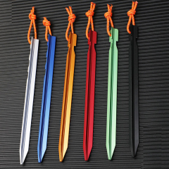 Aluminium Alloy Three-pronged with Reflective Rope Tent Canopy Ground pegs  for Outdoor Camping