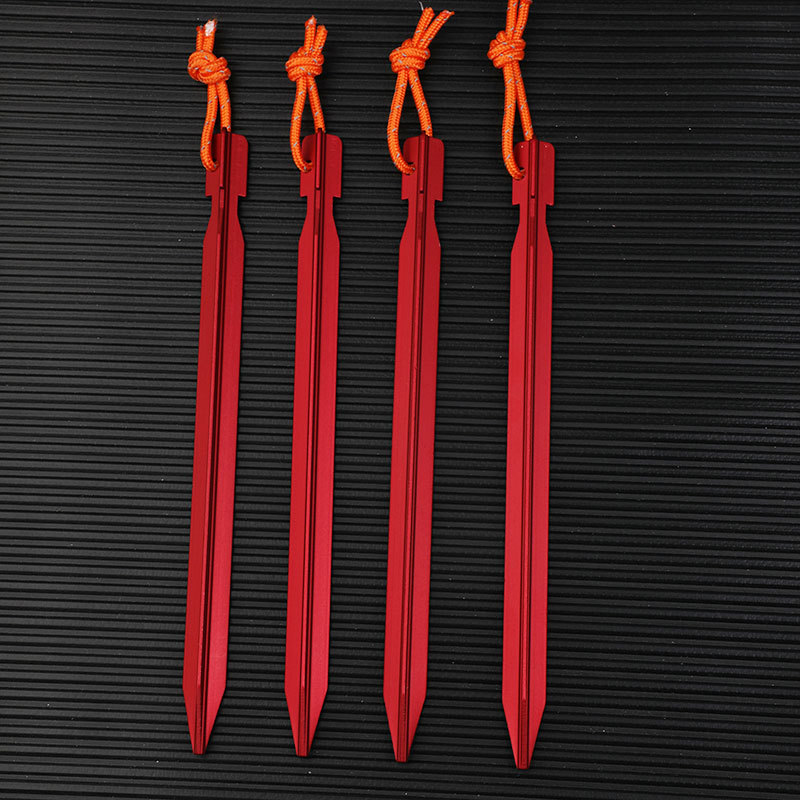 Aluminium Alloy Three-pronged with Reflective Rope Tent Canopy Ground pegs  for Outdoor Camping