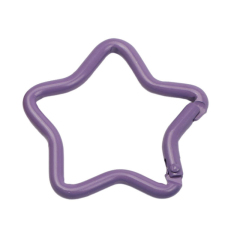 Outdoor Sports Aluminium Alloy Star Safety Buckle Keychain  Climbing Button for Camping Hiking