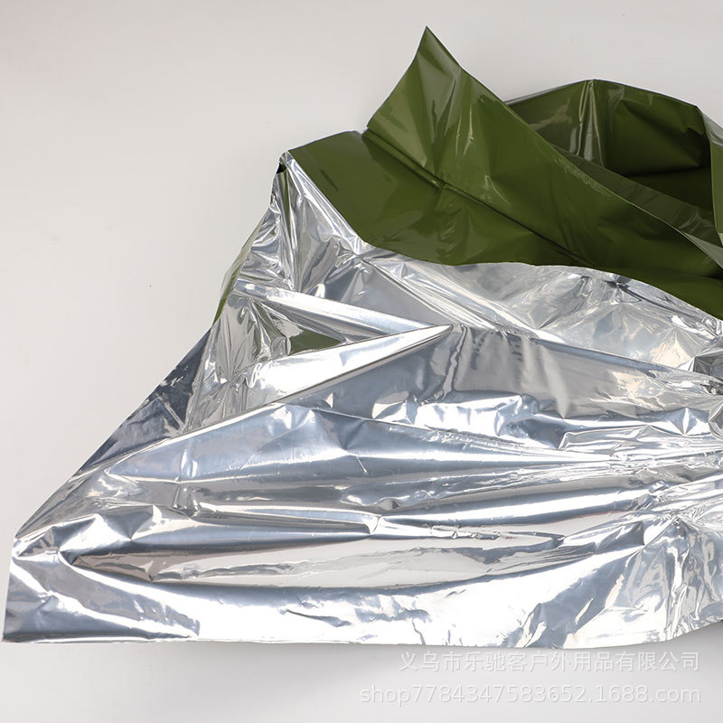 PE + Aluminium Foil Emergency Rescue Blanket Outdoor Waterproof Keep Warm Survival Blanket Insulation Sunscreen Blanket 130*210CM