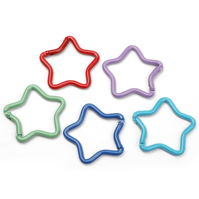 Outdoor Sports Aluminium Alloy Star Safety Buckle Keychain  Climbing Button for Camping Hiking