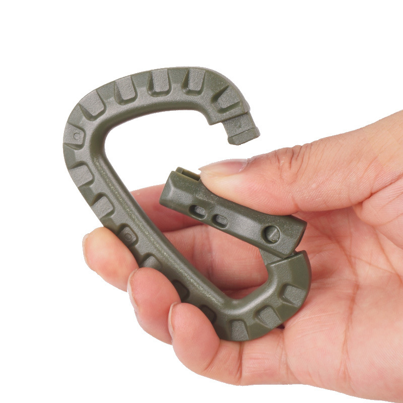 Outdoor Sports Plastics Safety Buckle Climbing Button for Camping Hiking - D Shaped