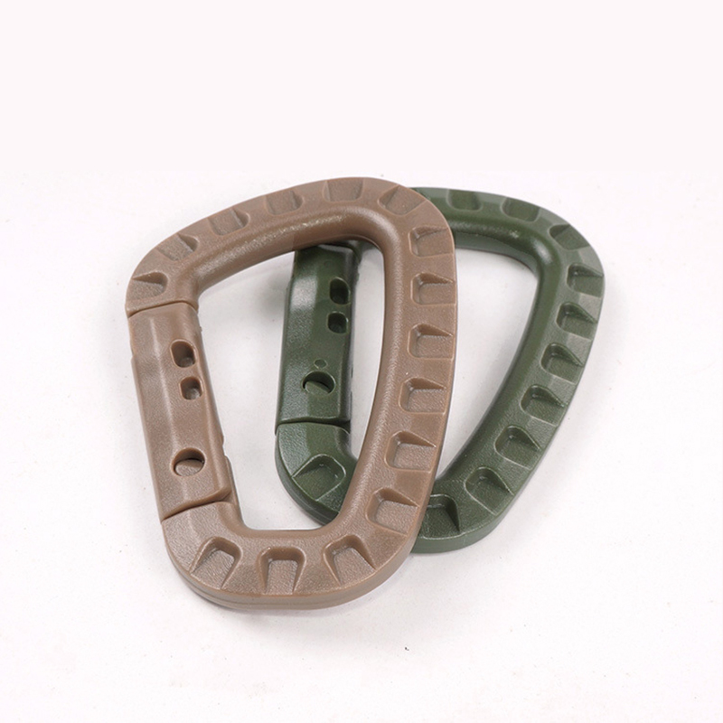 Outdoor Sports Plastics Safety Buckle Climbing Button for Camping Hiking - D Shaped