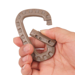 Outdoor Sports Plastics Safety Buckle Climbing Button for Camping Hiking - D Shaped
