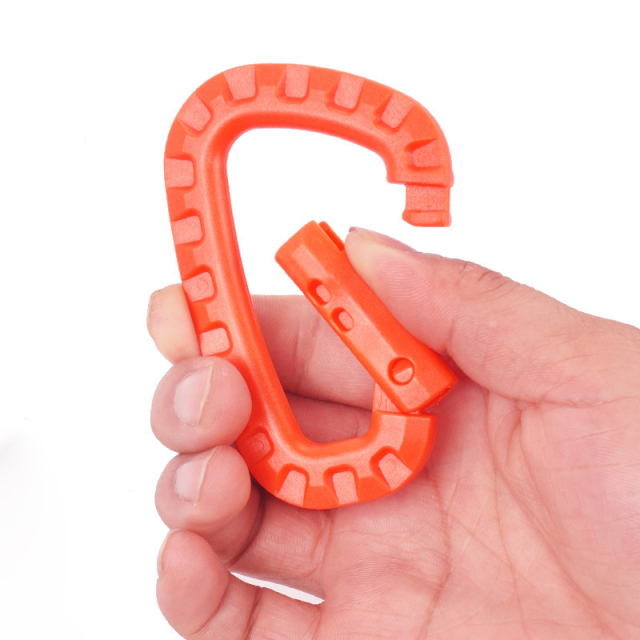 Outdoor Sports Plastics Safety Buckle Climbing Button for Camping Hiking - D Shaped