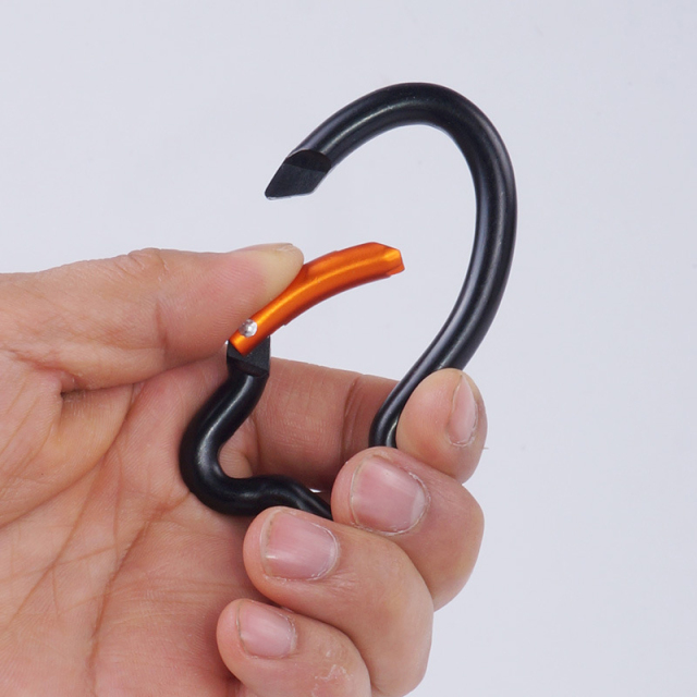 Outdoor Sports Aluminium Safety Buckle Climbing Button for Camping Hiking - Fish-shaped