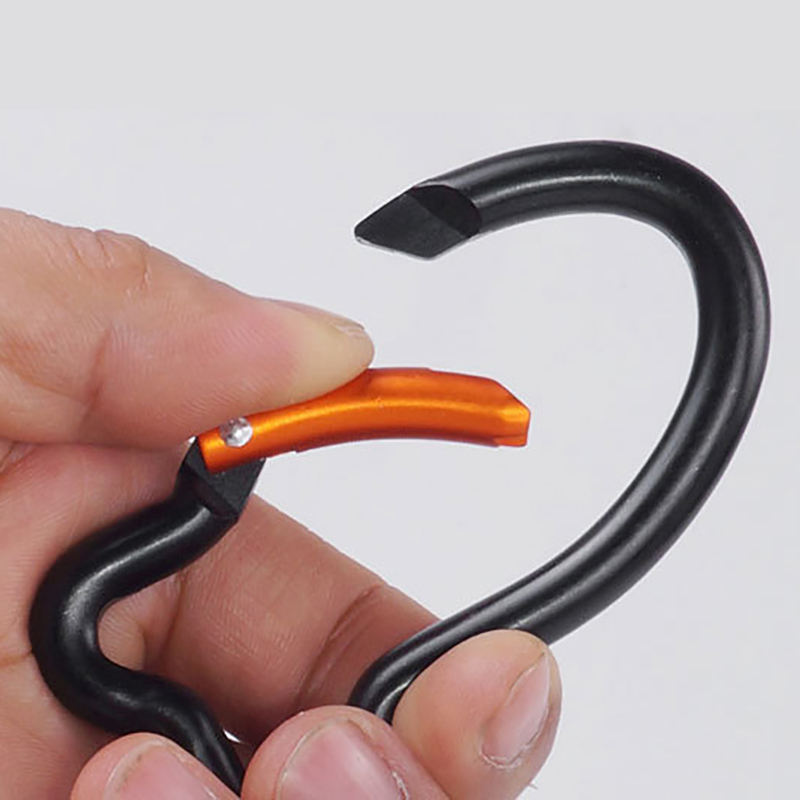 Outdoor Sports Aluminium Safety Buckle Climbing Button for Camping Hiking - Fish-shaped