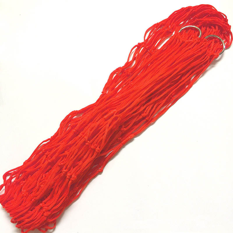 Nylon Rope Single Thicker Mesh Hammock for Balcony Yard Field Camping