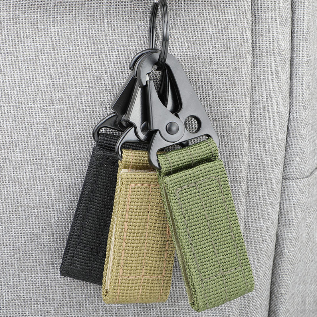 Outdoor Sports Aluminium Safety Buckle Climbing Button Keychain for Camping Hiking - Hawksbill shaped