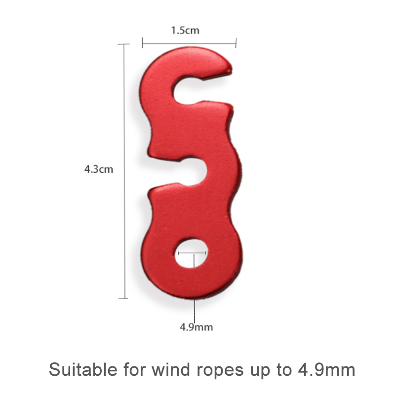 Auminium Alloy Camping Tent Wind Rope Accessories Three Eyes Adjustable Buckle Canopy Rope Pull Buckle