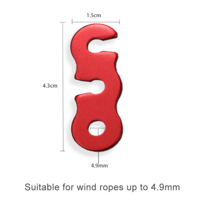 Auminium Alloy Camping Tent Wind Rope Accessories Three Eyes Adjustable Buckle Canopy Rope Pull Buckle