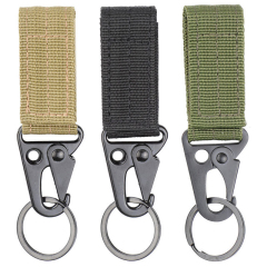 Outdoor Sports Aluminium Safety Buckle Climbing Button Keychain for Camping Hiking - Hawksbill shaped