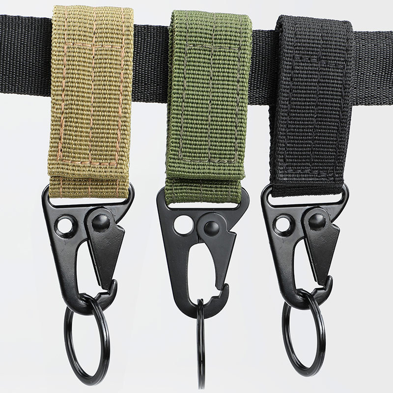 Outdoor Sports Aluminium Safety Buckle Climbing Button Keychain for Camping Hiking - Hawksbill shaped