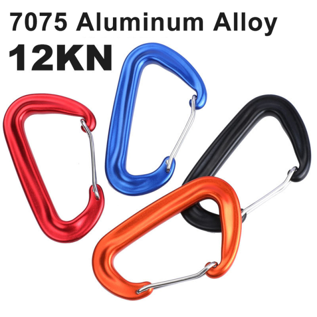 Outdoor Sports 7075 Aluminium Alloy Buckle Lock Hammock Hooks for Camping Hiking - D Shape