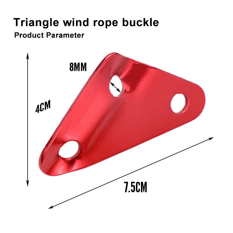 Auminium Alloy Triangular Camping Tent Wind Rope Accessories Adjustable Buckle Canopy Rope Pull Buckle