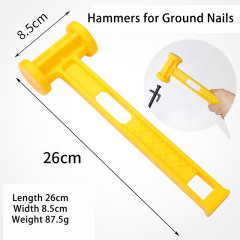 Plastic Round Head Mallet Landing Spike Removal Hammer For Tent Ground Spike