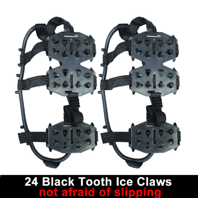 24-Toothed Anti-skate Claws Anti-fall Snow Nails Boot Shoe Cover For Outdoor Climbing Ice And Snow Road