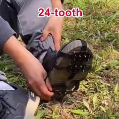 24-Toothed Anti-skate Claws Anti-fall Snow Nails Boot Shoe Cover For Outdoor Climbing Ice And Snow Road