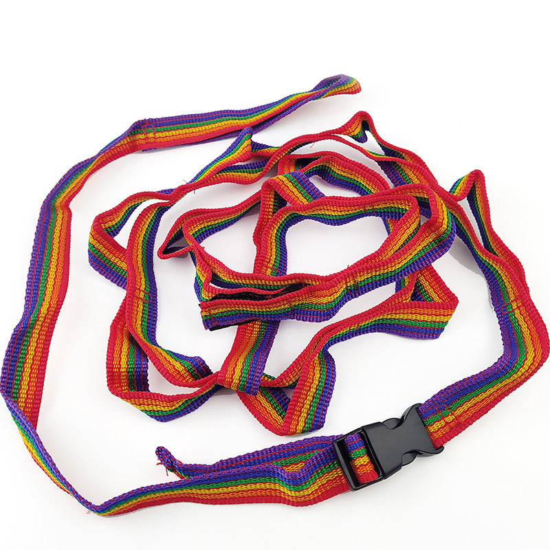 Multifunctional Thickened Lanyard Colourful Rope with Rainbow Tent Lanyard Clothesline Webbing for Outdoor Camping