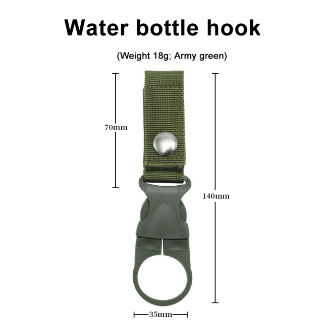 Nylon Portable Bottle Hooks Hanging Buckle Webbing Hanging Mountaineering Buckle for Camping Hiking