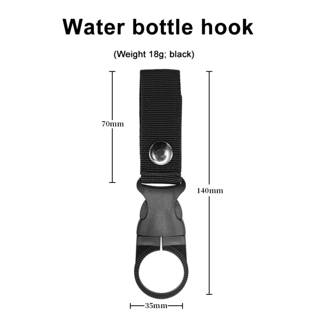 Nylon Portable Bottle Hooks Hanging Buckle Webbing Hanging Mountaineering Buckle for Camping Hiking