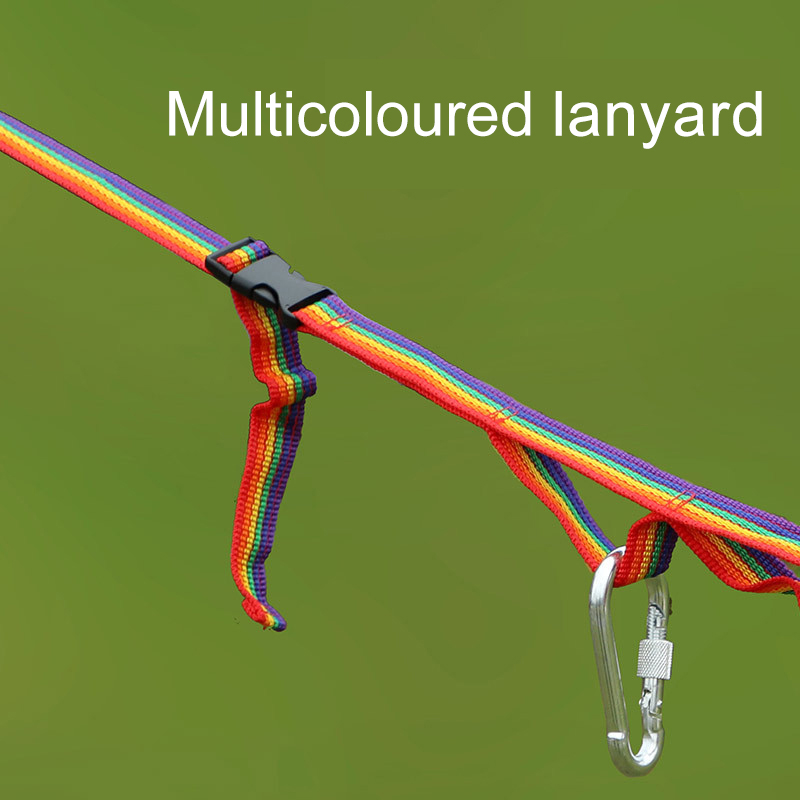 Multifunctional Thickened Lanyard Colourful Rope with Rainbow Tent Lanyard Clothesline Webbing for Outdoor Camping