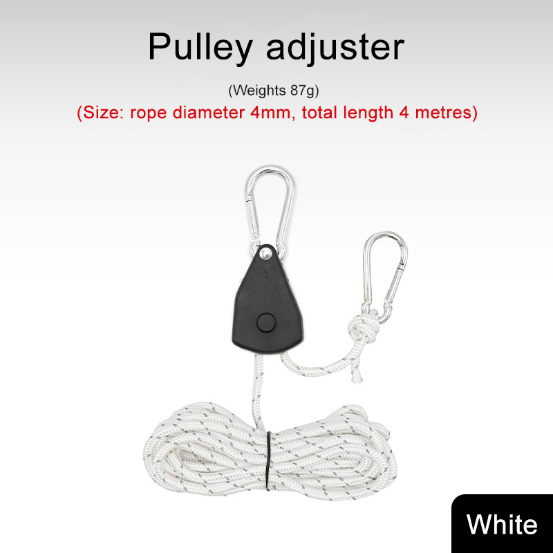 Outdoor Pulley Adjuster Tent Fixture Metal Lift Reflective Wind Thicker Canopy Umbrella Rope 4mm