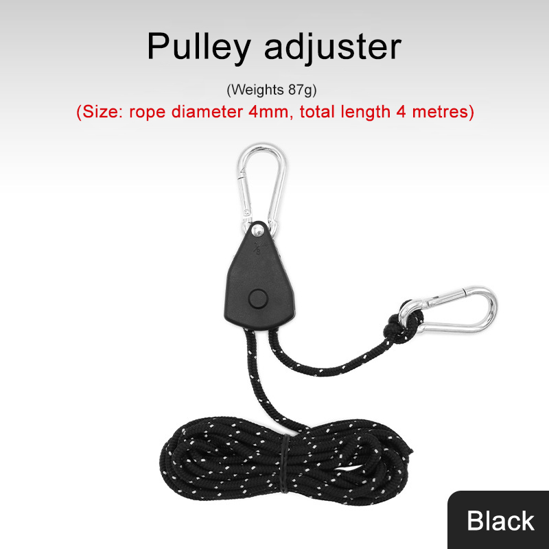 Outdoor Pulley Adjuster Tent Fixture Metal Lift Reflective Wind Thicker Canopy Umbrella Rope 4mm