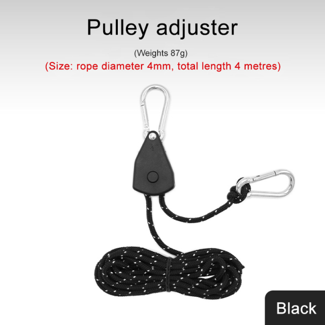 Outdoor Pulley Adjuster Tent Fixture Metal Lift Reflective Wind Thicker Canopy Umbrella Rope 4mm