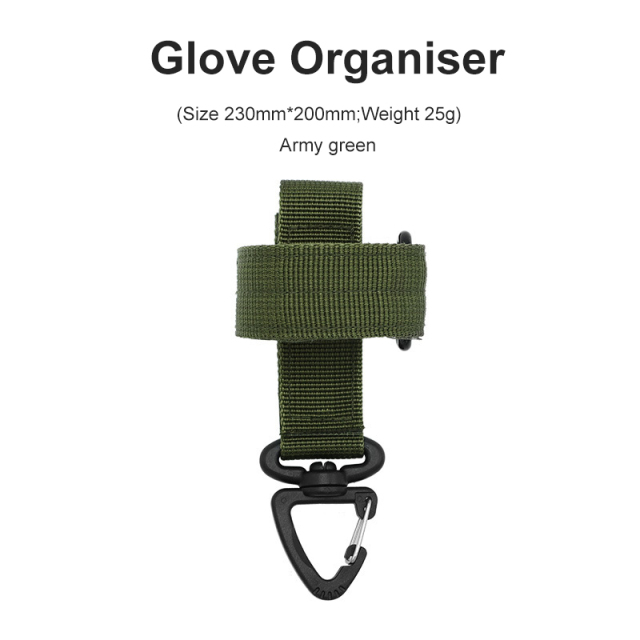 Nylon Gloves Hook Multi-purpose Military Outdoor Tactical Gear Clip Fixed Pocket Belt Keychain Webbing Glove Rope Holder