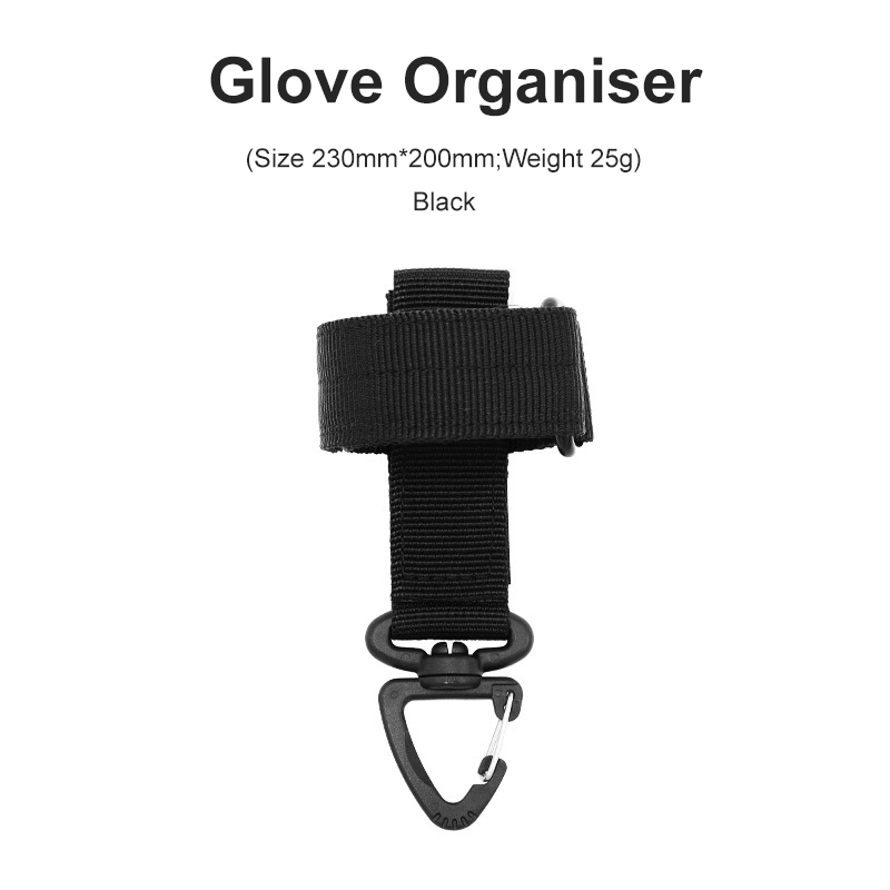 Nylon Gloves Hook Multi-purpose Military Outdoor Tactical Gear Clip Fixed Pocket Belt Keychain Webbing Glove Rope Holder