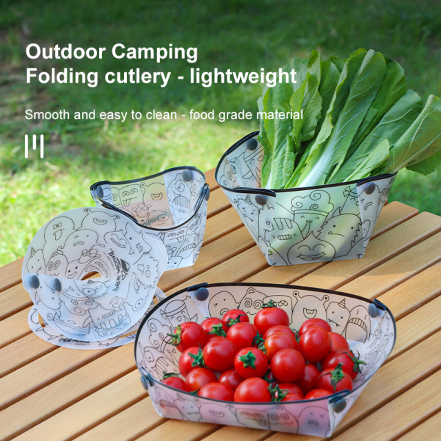 Outdoor Ultra Light Folding Tableware Multi-purpose Combination Set Portable Bowls Plates Coffee Filtering Funnels Water Cups