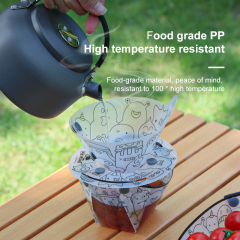 Outdoor Ultra Light Folding Tableware Multi-purpose Combination Set Portable Bowls Plates Coffee Filtering Funnels Water Cups